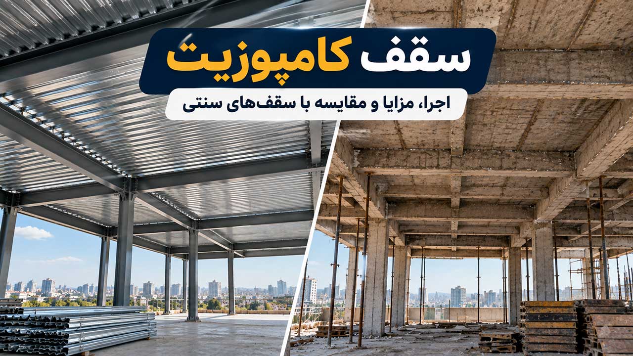 سقف کامپوزیت؛ اجرا، مزایا و مقایسه با سقف&zwnj;های سنتی