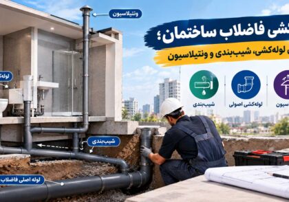 لوله کشی فاضلاب ساختمان؛ اصول لوله&zwnj;کشی، شیب&zwnj;بندی و ونتیلاسیون