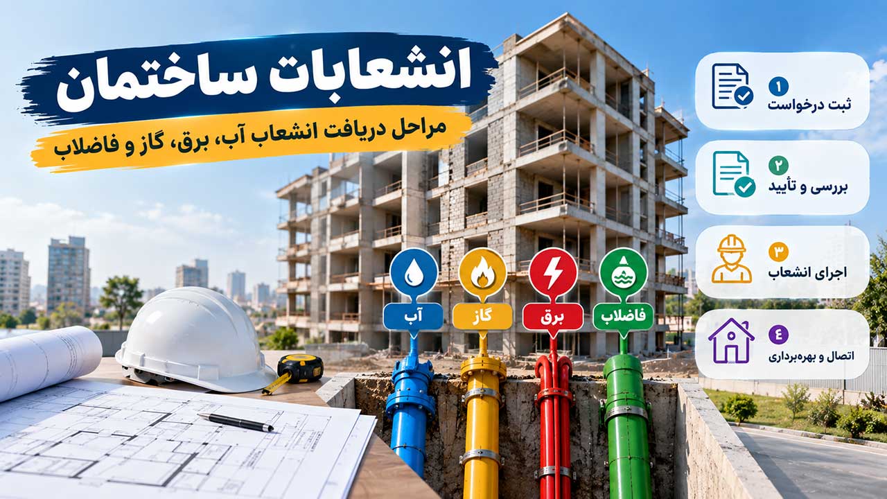 انشعابات ساختمان؛ مراحل دریافت انشعاب آب، برق، گاز و فاضلاب
